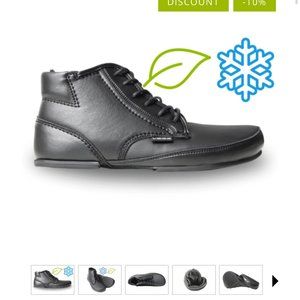 VEGAN WINTER BLACK SHOES (minimalist/zero drop/ankle boots)